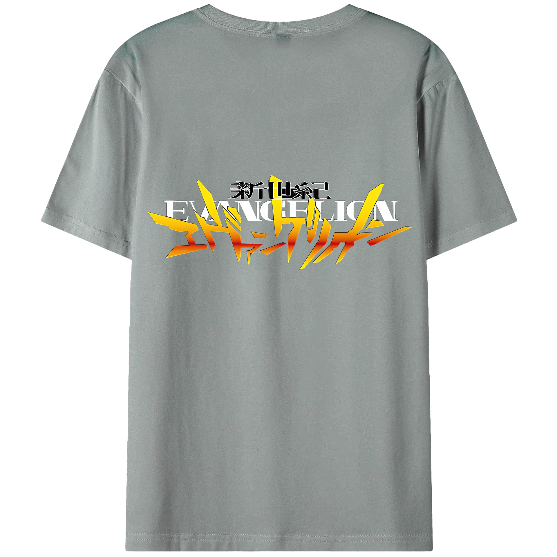 （画像用） EVA 新世紀エヴァンゲリオン 綿100％ メンズ半袖Tシャツ（バックプリント） 通気性